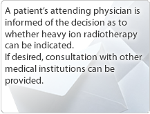 Determination of the indication for heavy ion radiotherapy